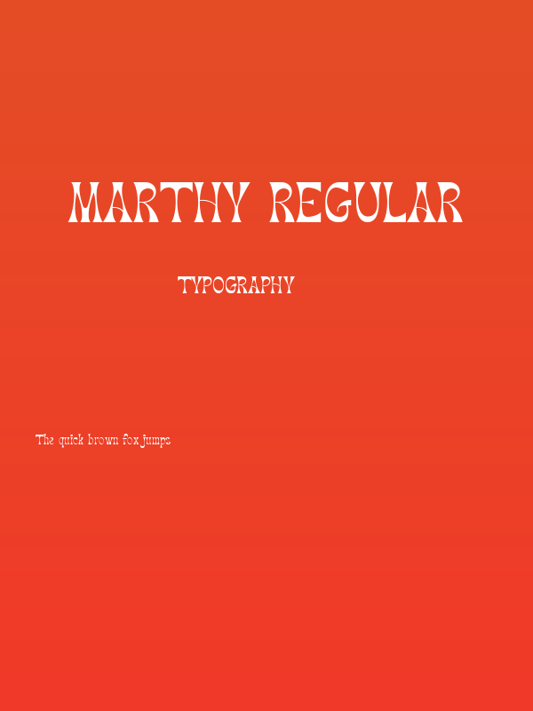 Marthy Regular Poster