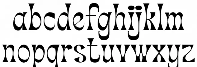 Marthy Regular フォント 小文字