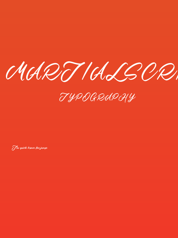 MartialScriptDEMO-Regular Poster