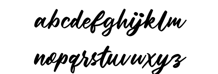 MartialScriptDEMO-Regular Font LOWERCASE