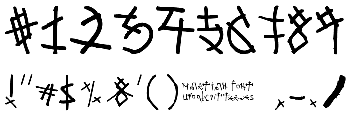 Martian Font Font OTHER CHARS