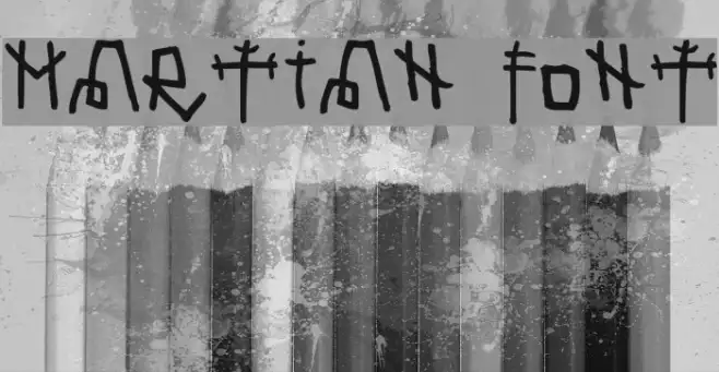 Martian Font Example 1
