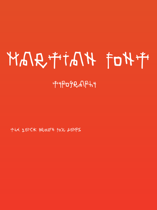 Martian Font Poster