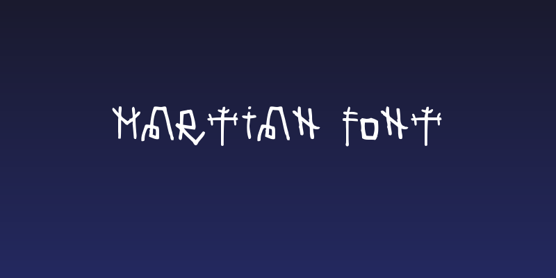 Martian Font Social Header