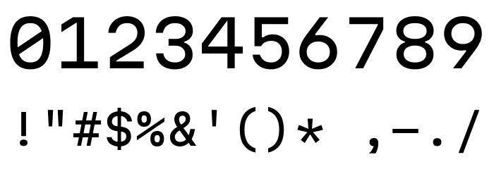Martian Mono SemiExpanded Regular 字体 其它煤焦
