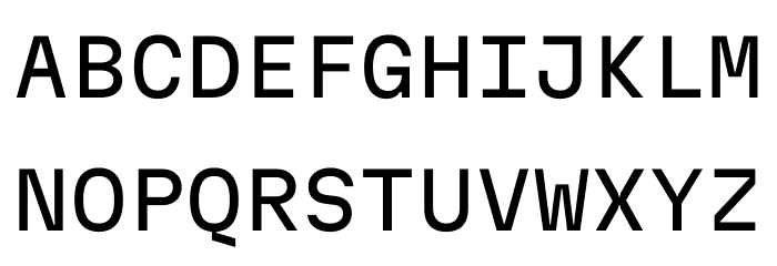 Martian Mono SemiExpanded Regular 字体 大写