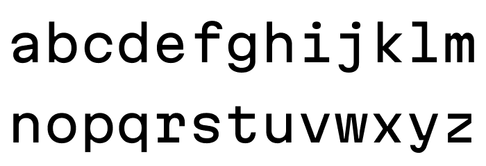 Martian Mono SemiExpanded Regular 字体 小写