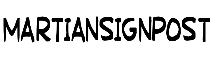Martian Signpost  Frei Schriftart Herunterladen