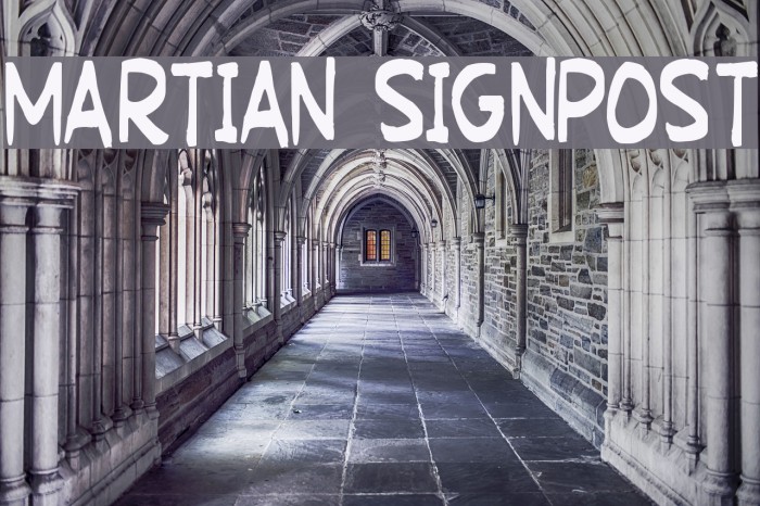 Martian Signpost フォント examples