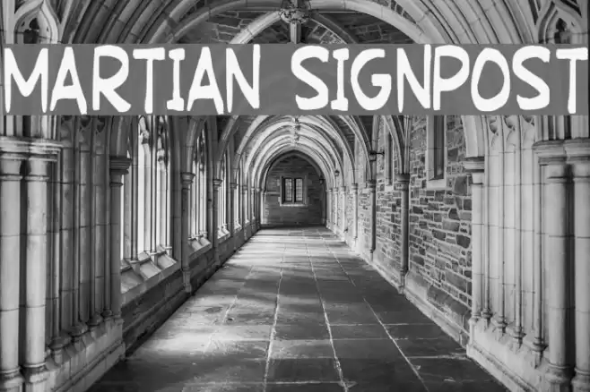 Martian Signpost Font examples