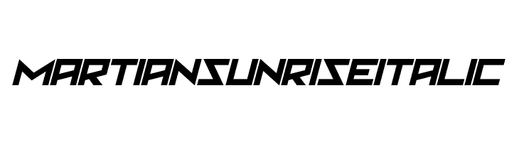 Martian Sunrise Italic  Free Fonts Download