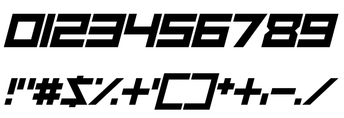 Martian Sunrise Italic Font OTHER CHARS