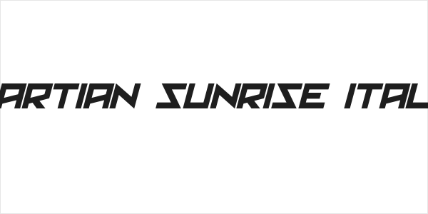 Martian Sunrise Italic Logo