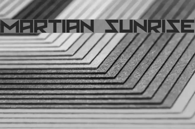 Martian Sunrise Font examples
