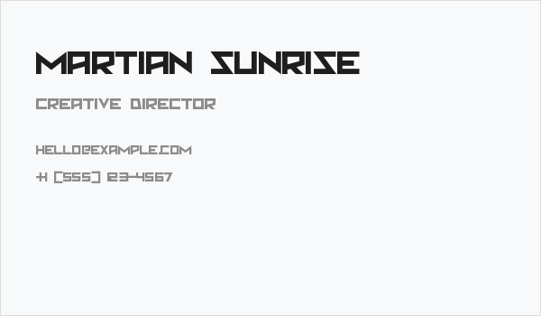 Martian Sunrise Business Card