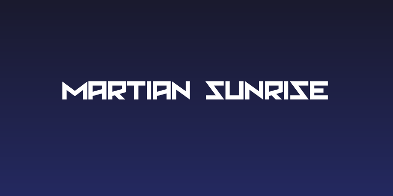 Martian Sunrise Social Header