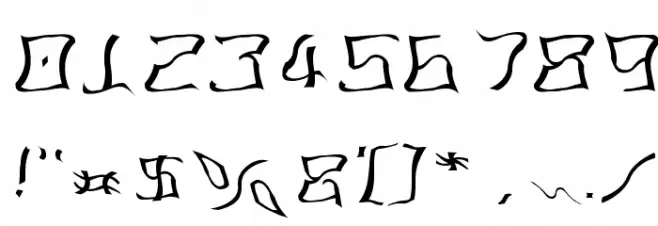 Martians spacewarped my dad Font OTHER CHARS