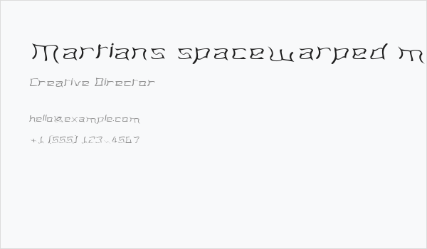 Martians spacewarped my dad Business Card