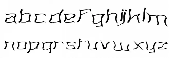 Martians spacewarped my dad Caratteri MINUSCOLO