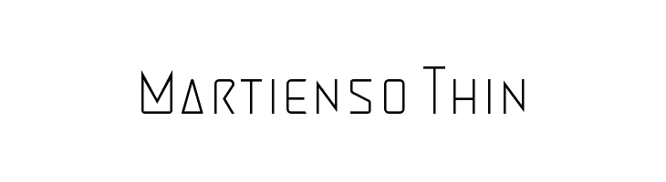 Martienso Thin  フリーフォントのダウンロード