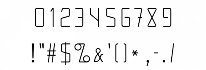 Martienso Thin Font OTHER CHARS