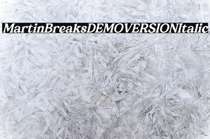 Martin Breaks DEMO VERSION Italic Example 3