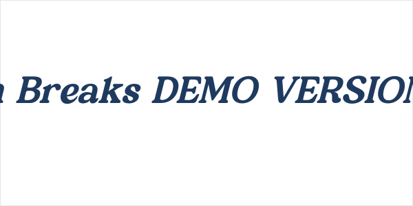 Martin Breaks DEMO VERSION Italic Logo