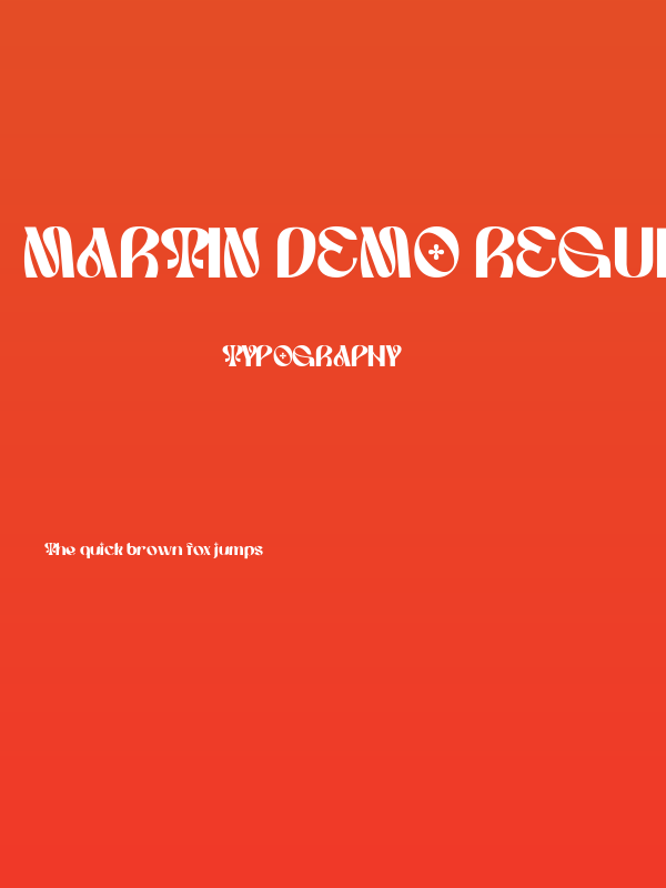 Martin Demo Regular Poster