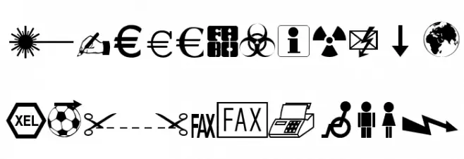 Martin Vogel's Symbols Font LOWERCASE