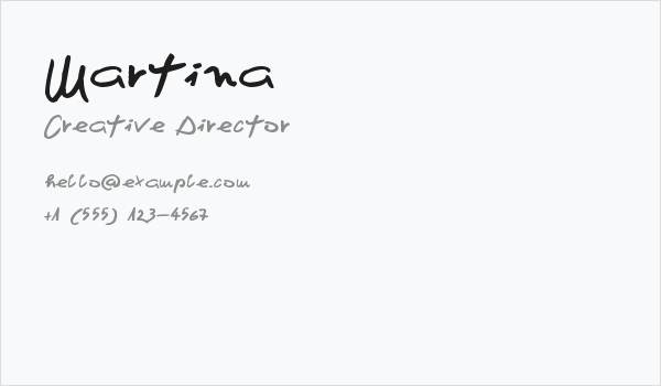 Martina Business Card