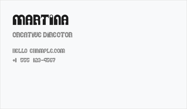 Martina Business Card