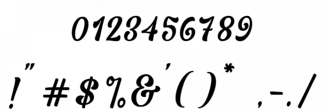 MartineScript Font OTHER CHARS