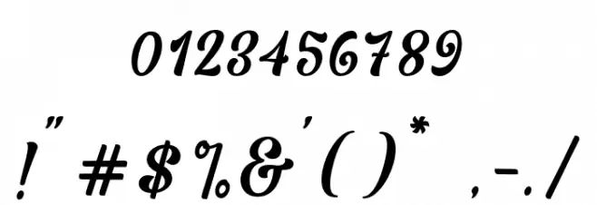 MartineScript Font OTHER CHARS