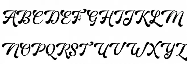 MartineScript फ़ॉन्ट अपरकेस
