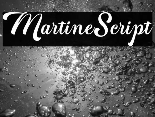 MartineScript Font examples