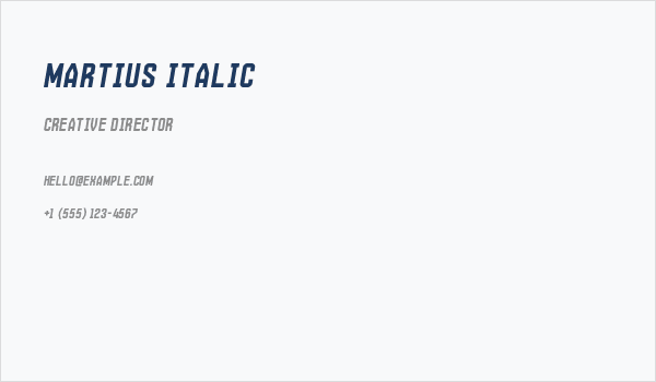 Martius Italic Business Card
