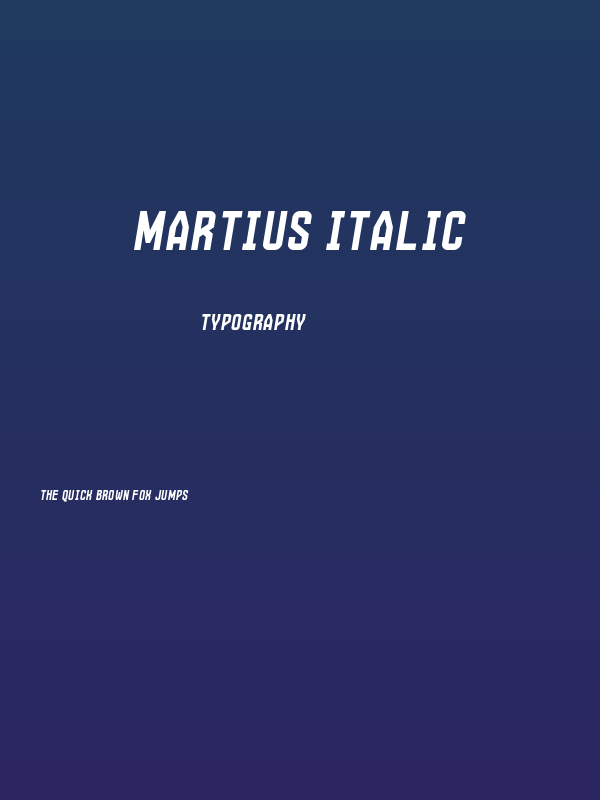 Martius Italic Poster
