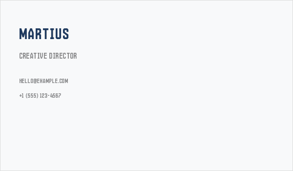 Martius Business Card