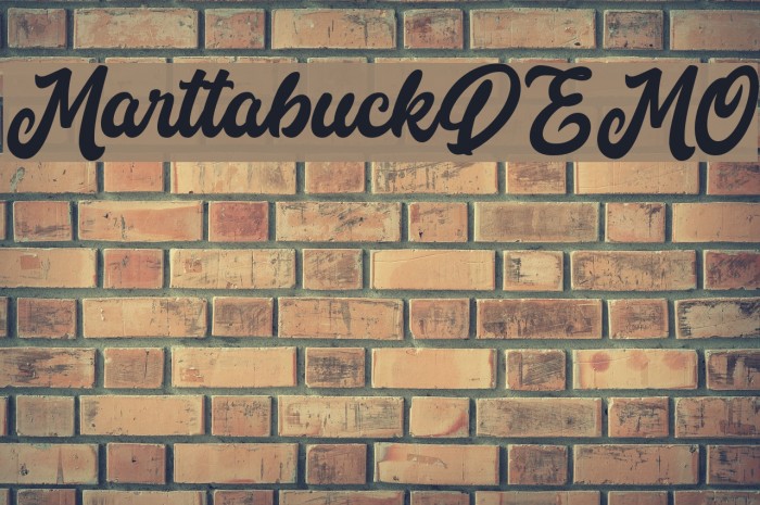 MarttabuckDEMO Font examples