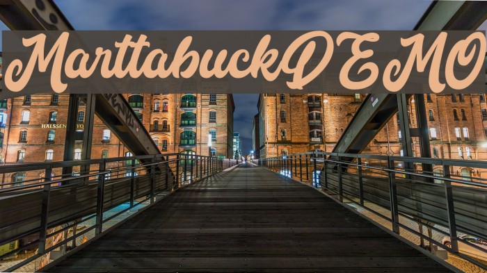 MarttabuckDEMO Font examples