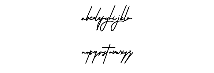 Martyna Signature Font LOWERCASE