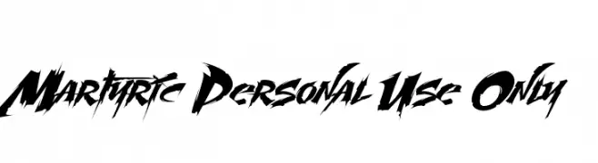 Martyric Personal Use Only  Descarca Fonturi Gratis