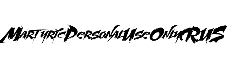 Martyric Personal Use Only(RUS  免费字体下载