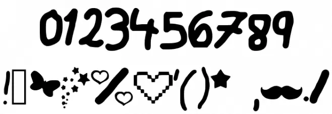 MartyyFont Font OTHER CHARS