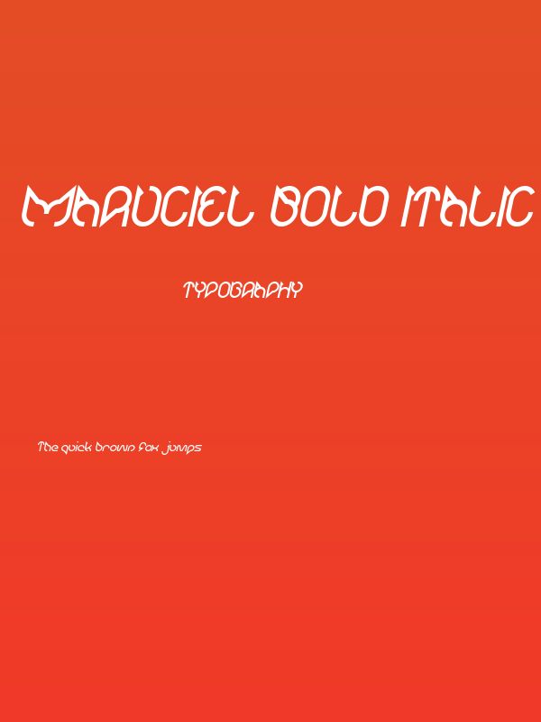 Maruciel Bold Italic Poster