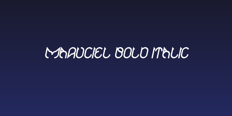 Maruciel Bold Italic Social Header