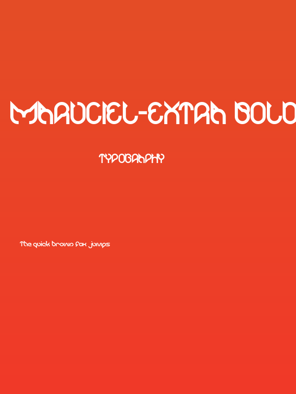 Maruciel-Extra Bold Bold Poster