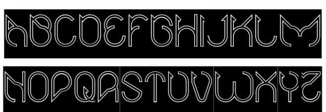Maruciel-Hollow-Inverse 字体 大写