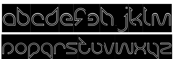 Maruciel-Hollow-Inverse Font LOWERCASE