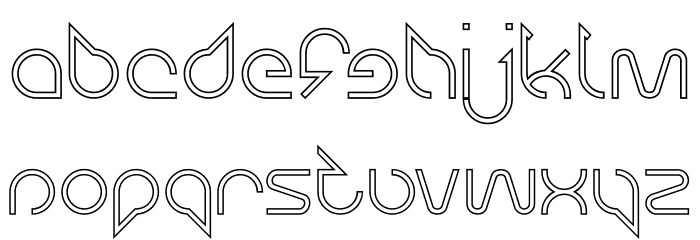 Maruciel-Hollow Font LOWERCASE